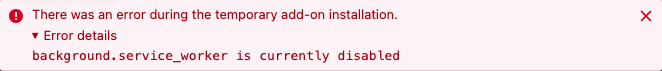 Firefox error message when using service_worker