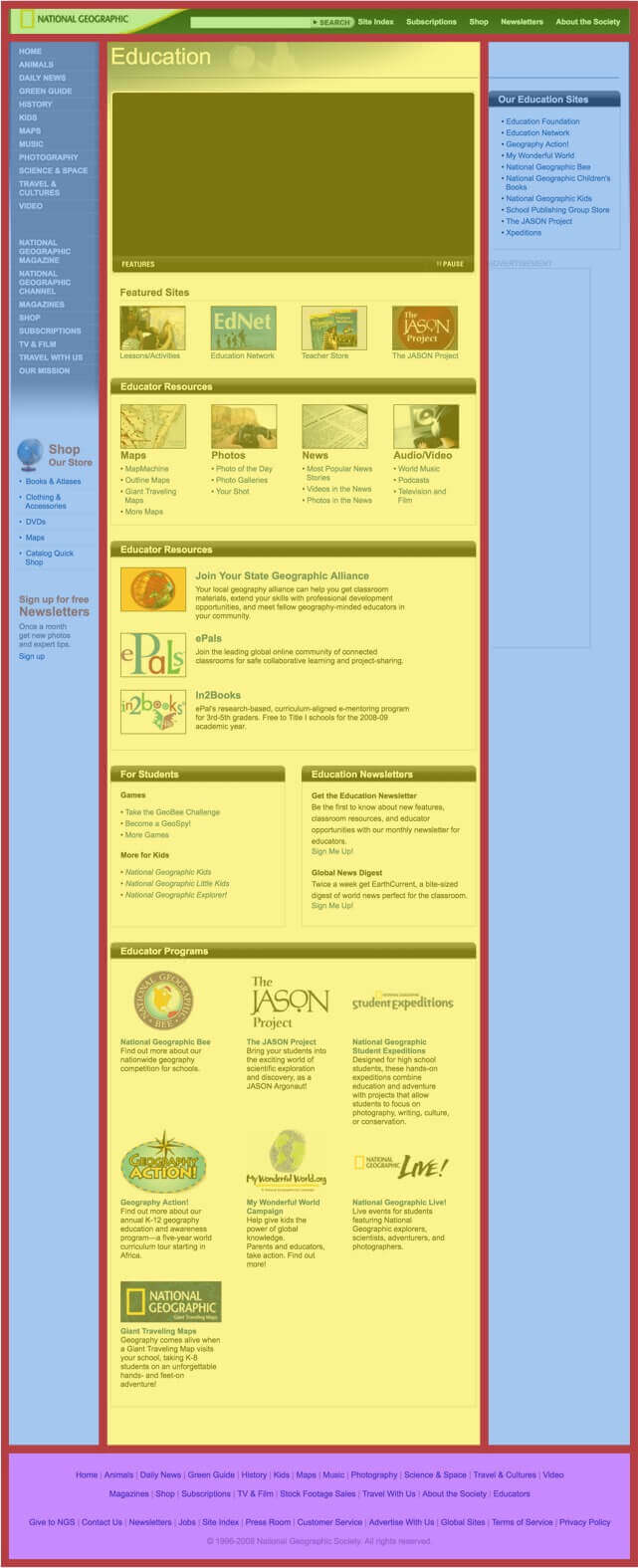 Example of the Holy Grail layout