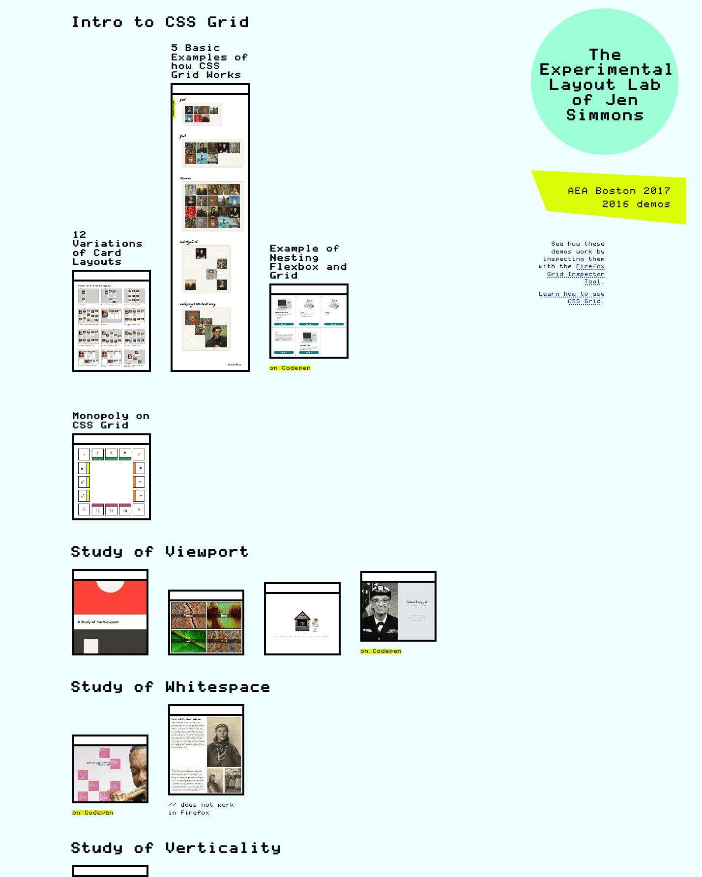 Jen Simmons' experimental layout lab