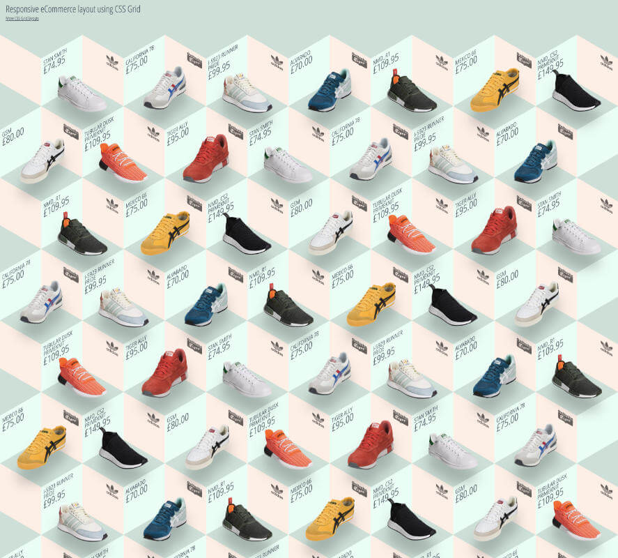 Isometric eCommerce CSSGrid