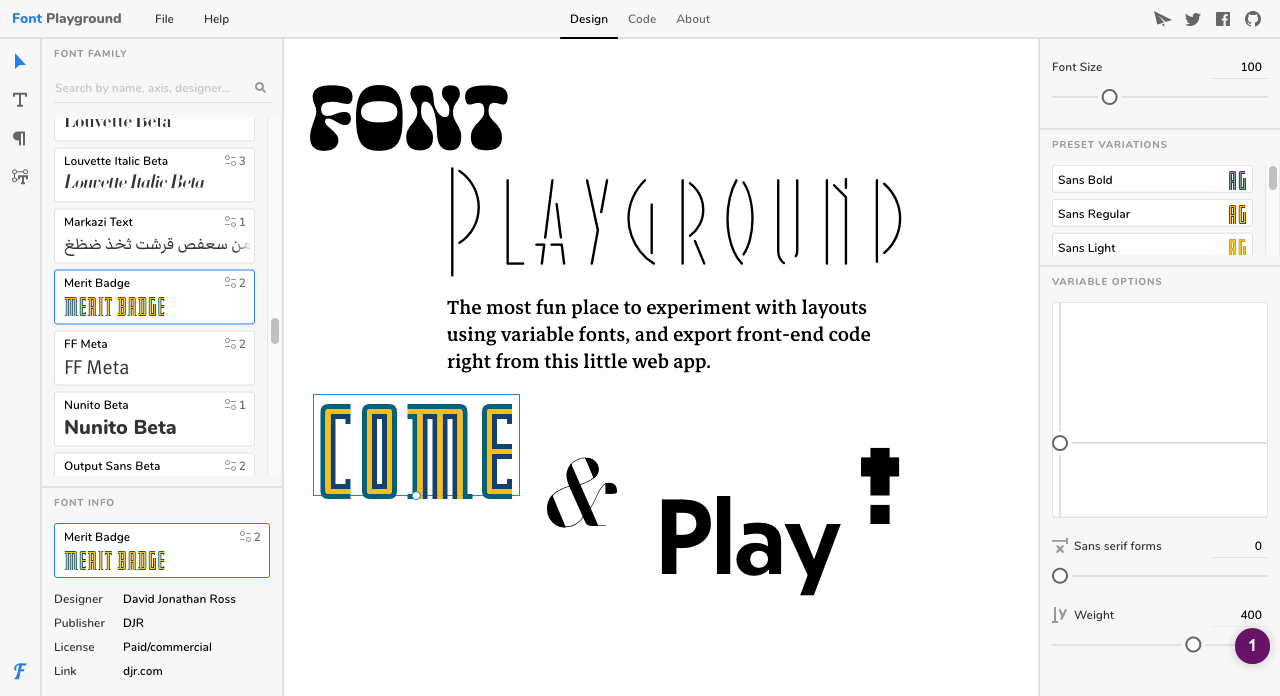 Font Playground