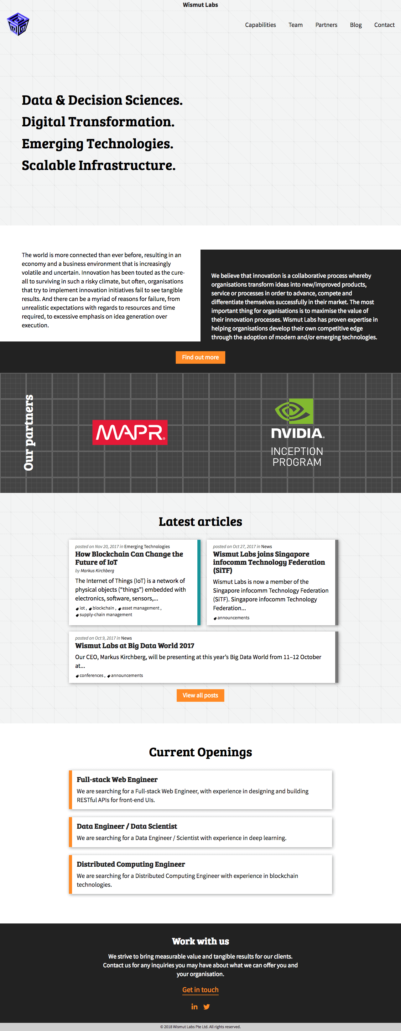 Wismut Labs website pre v52 Firefox