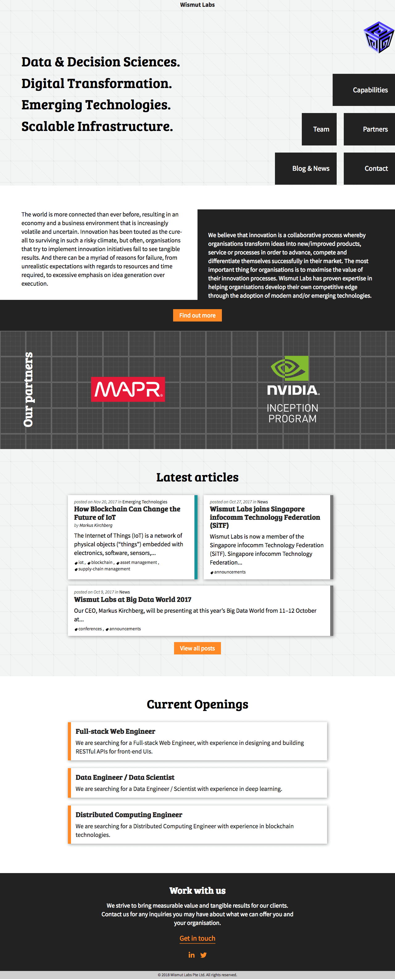 Wismut Labs website pre v62 Firefox