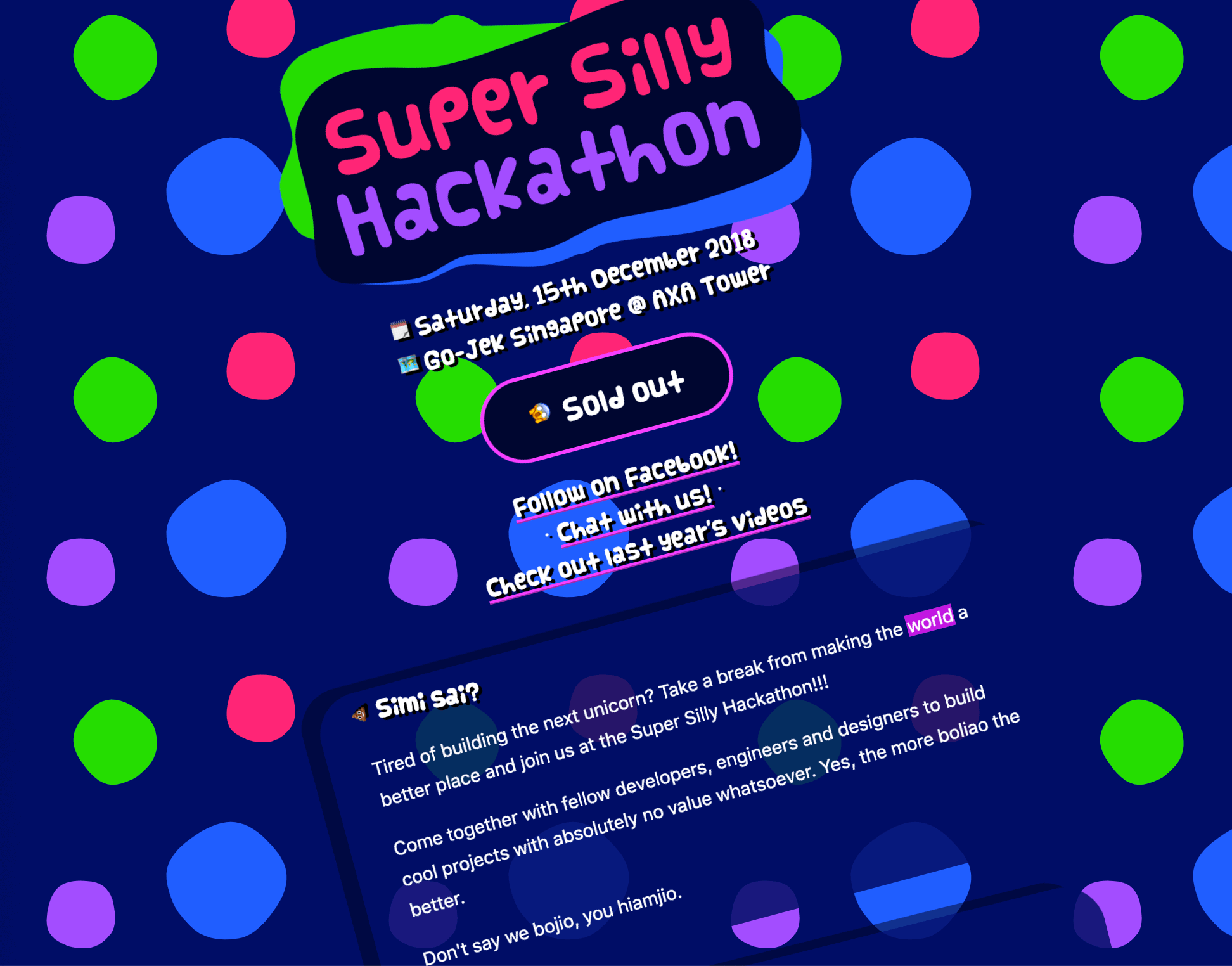 Super Silly Hackathon