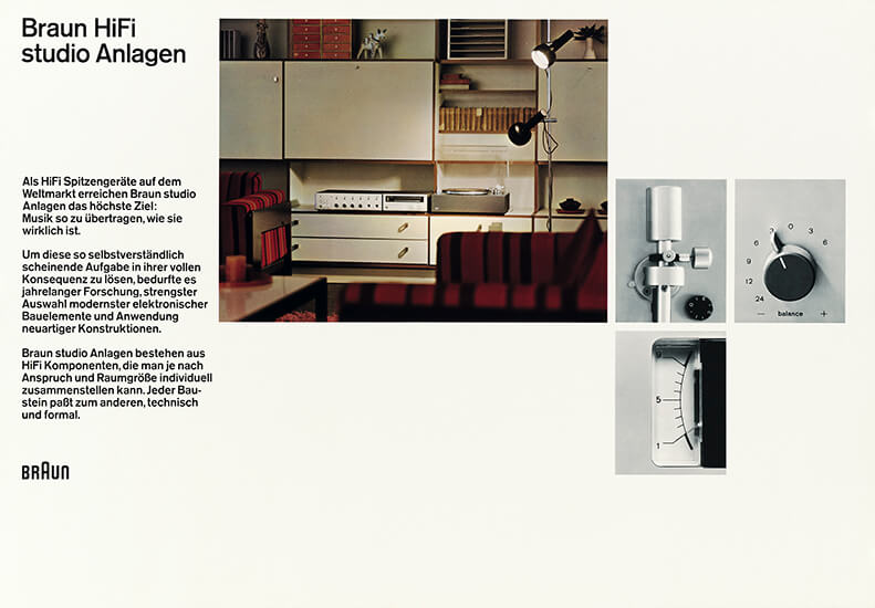 Original Braun HiFi studio Anlagen poster