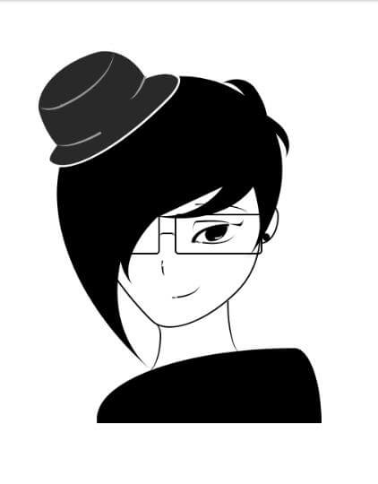 Anime inspired self portrait- with hat in pure CSS