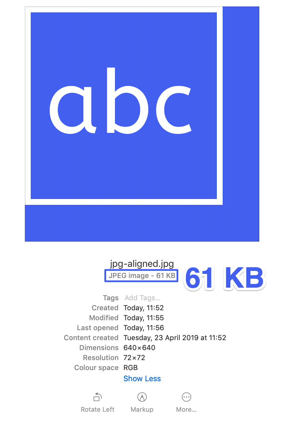 Alignment to 8x8 grid