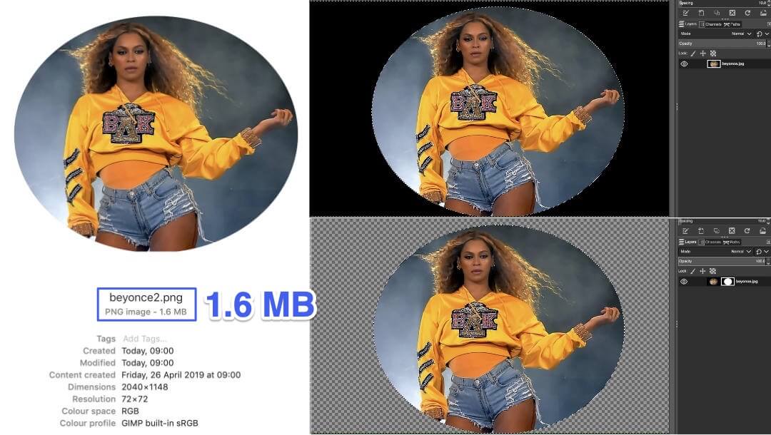 Masked portions of image in single colour