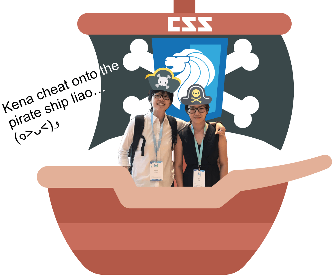 SingaporeCSS organisers on a pirate ship