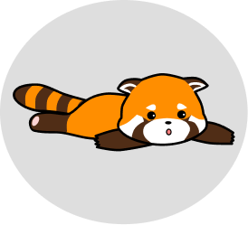 Viola the red panda looking tired