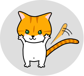 Kitten with a waving tail