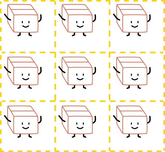 Boxies aligning because there are real rows and columns