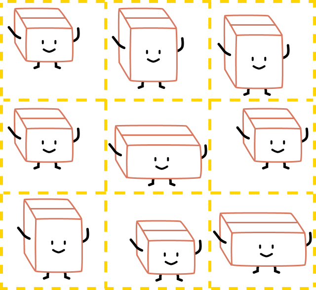 Boxies aligning because there are real rows and columns, even if there are different widths